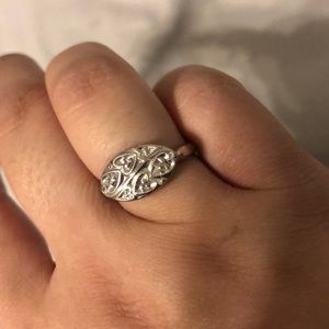 Vintage 10k white gold ring